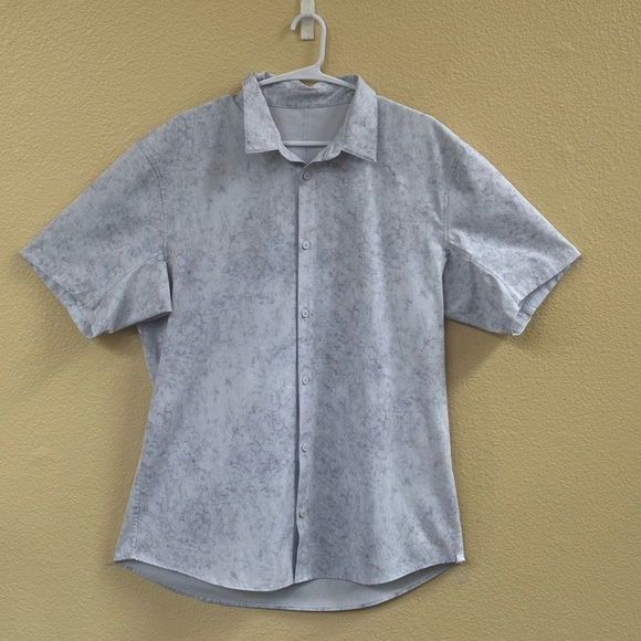 Lululemon “Airing Easy” Short Sleeve Shirt Ventlight Mesh Gray Marble Like New! - Picture 3 of 10